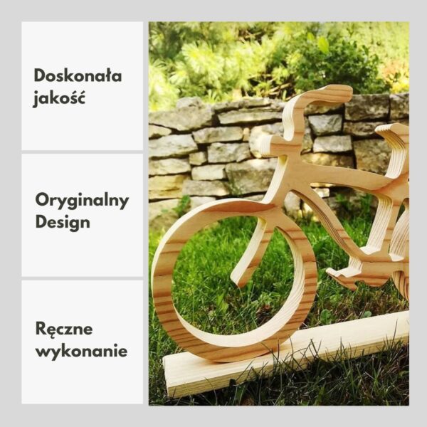Drewniany rower - Prezent dla rowerzysty - obrazek 5
